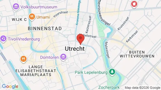 Office spaces for rent i Utrecht Binnenstad - kort over placeringen