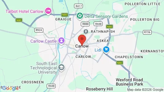 Kaupat Vuokrattavana i Carlow - Kuva Google Street Viewstä