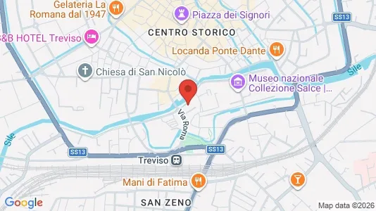 Coworking spaces for rent i Treviso - kort over placeringen
